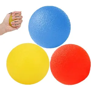 3 Resistance Levels 1.77in/4.5cm Physical Therapy Hand Exercise Balls Sticky Stress Relief Balls Set for Adults Squeeze Balls Kits for Hand Finger Wrist Muscles Hand Grip Strength Trainer