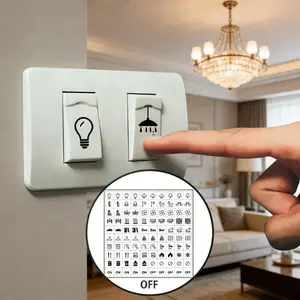 Non-marking, residue-free switch identification stickers, household light identification stickers, distribution box label stickers, creative socket panel indicators