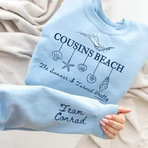 Cousins Beach Custom Sweatshirt, The Summer I Turned Pretty Shirt, Team Conrad, Team Jeremiah, Team Belly Summer Vibes Summer Vibe Group Tee