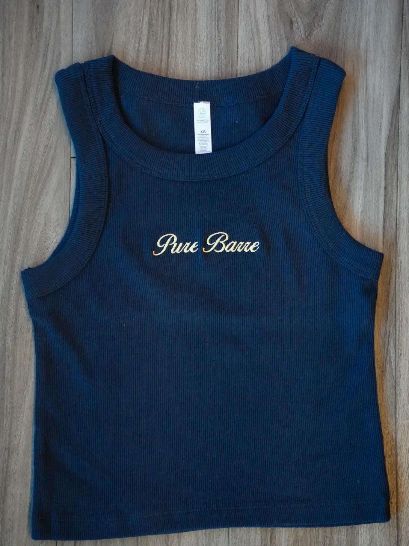 Pure Barre Navy Embroidered Tank Top | Women’s Barre Workout Tank | Pilates & Fitness Studio Top