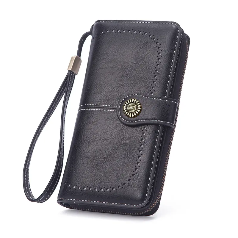 Wallet for Women RFID Blocking Leather Large Capacity Card Holder Ladies Phone Clutch Travel Long Purse Wristlet ,Stain Resistant, Fashionable, and Easy to Clean multi-card
