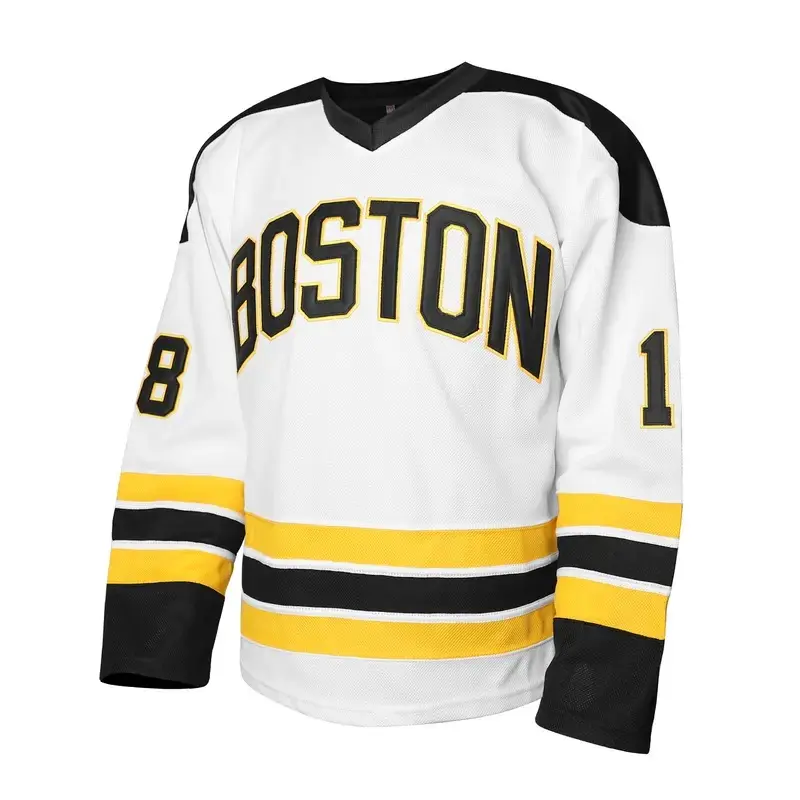 Happy Gilmore #18 Jersey Boston Adam Sandler 1996 Movie Ice Hockey Jersey Printed S-5XL, 90S Hip Hop Clothing for Party Casual Sportswear Athletic Shirts Gym Sweatwear