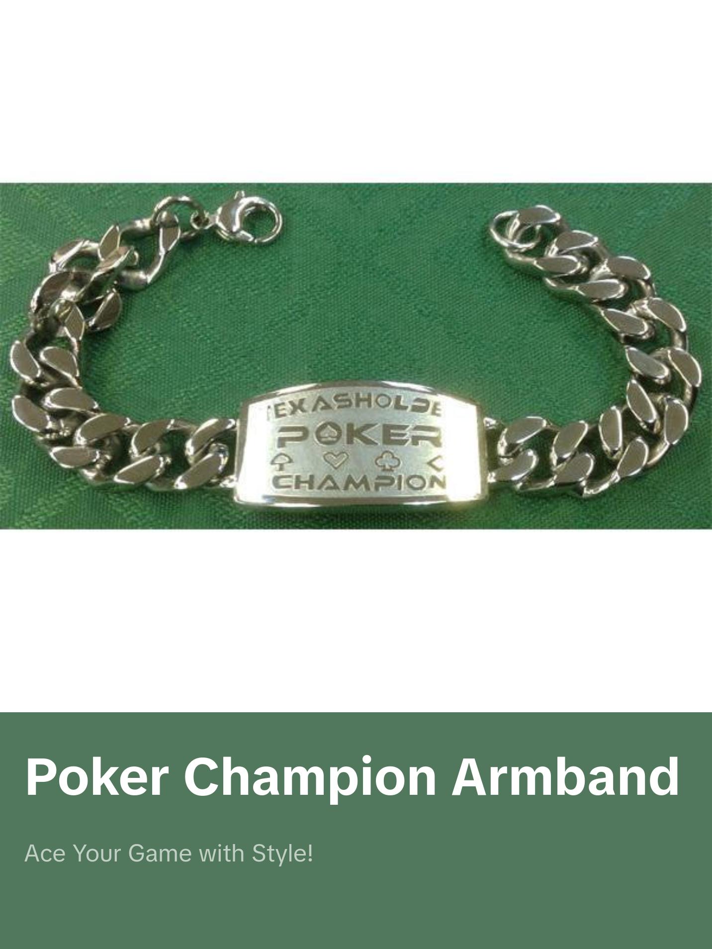 Silver Texas Hold 'em Poker Champion Bracelet great prize for your tournaments