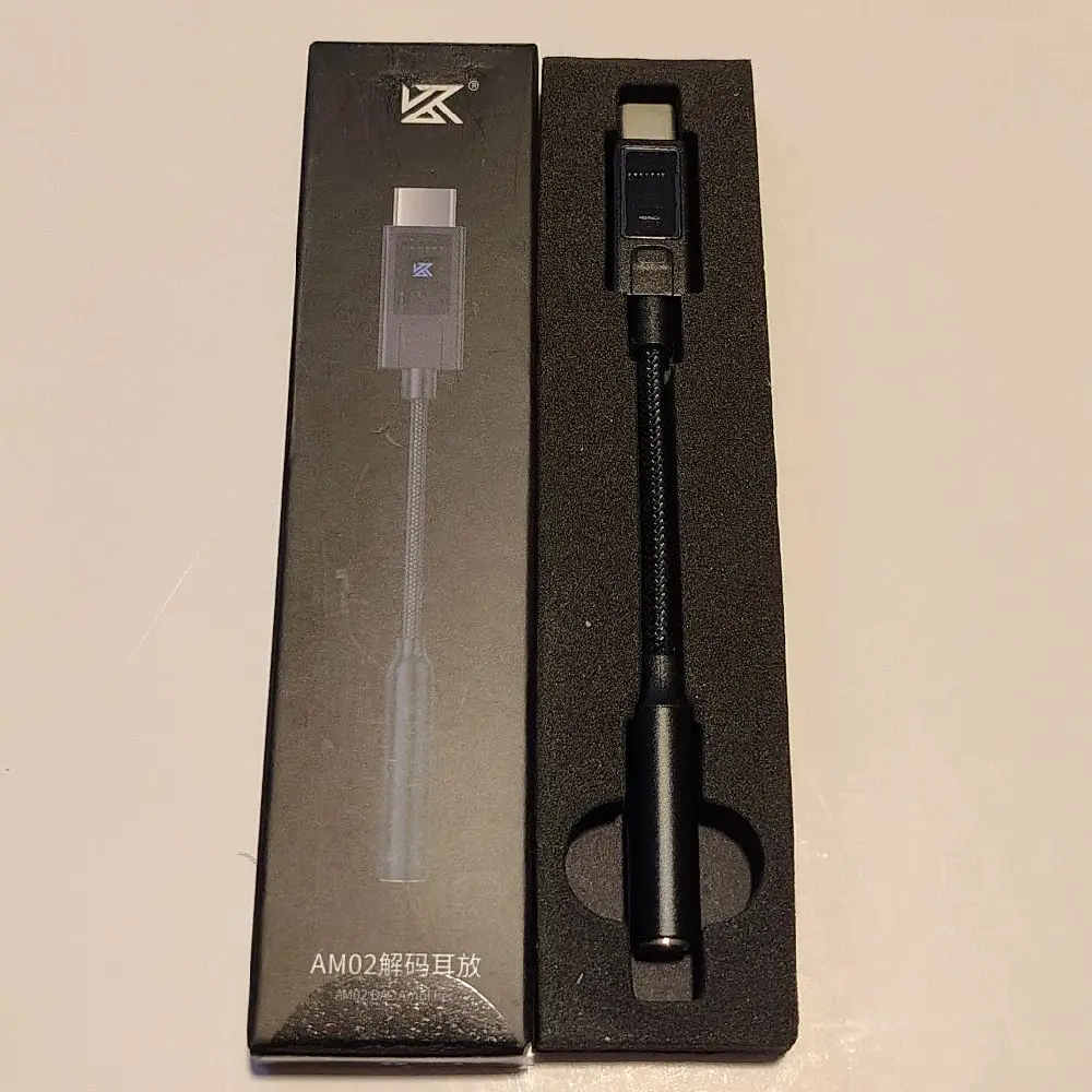 KZ AM02 USB-C to 3.5mm DAC Amp with 4-Mode EQ Switch - Portable Hi-Fi Audio Adapter