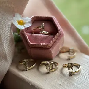 Initial Letter Adjustable Ring Initial Letter Adjustable Ring