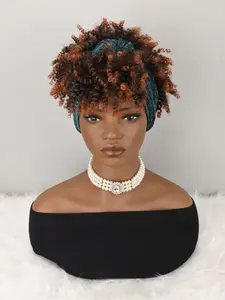 Blue Headband with Adjustable Braids, Perfect for Curly African-Style Hair, Stylish and Comfortable Accessory, Hair Accessories