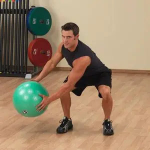 Green 45CM Exercise Ball for Strength Training and Bodyweight Workout