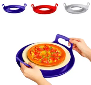 Blue Microwave spillover and Cooling Caddy Tray with Handles - Carrying Tray for Bowl, Tray and Plates. BPA Free