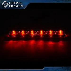 CROSSDESIGN 3RD Third Brake Light Clear Lens Truck Cap Topper LED Leer Century Are Recessed