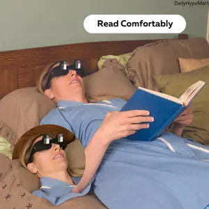 Horizontal Lazy Reading Glasses HD Lying Down Spectacles for Bed Watching & TV Viewing High Definition Optical Prism