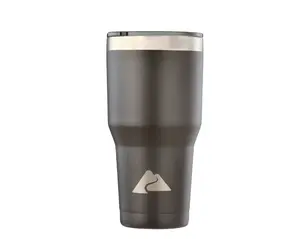Stainless Steel 32 oz Vacuum Insulated Tumbler with Straw, Black, Portable Bottled Design, Modern Style