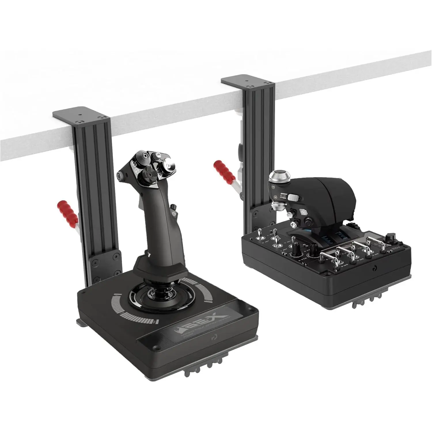 2 Pack Desk Mount for Flight Sim Hand-Controller Compatible with  X52 X56 Hotas, Thrustmaster HOTAS Warthog, T.16000M FCS, T.Flight, SimTask Farmstick, Sol-R1, Sol-R2, VKB, VPC, Winwing
