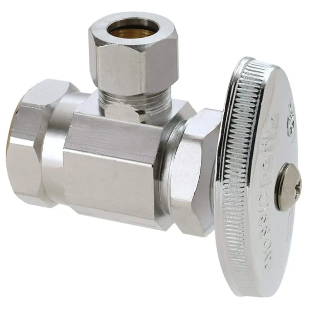 1/2 in. FIP Inlet x 3/8 in. Comp Outlet Multi Turn Angle Valve Industrial Hardware