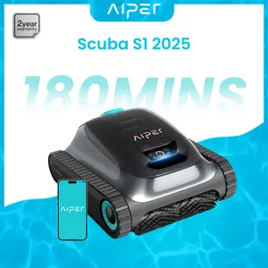 Aiper Scuba S1 Robotic Pool Cleaner, Wall & Waterline Cleaning, Dual Filtration, Smarter Navigation with High-Precision Sensors, App Support, OTA Upgrade