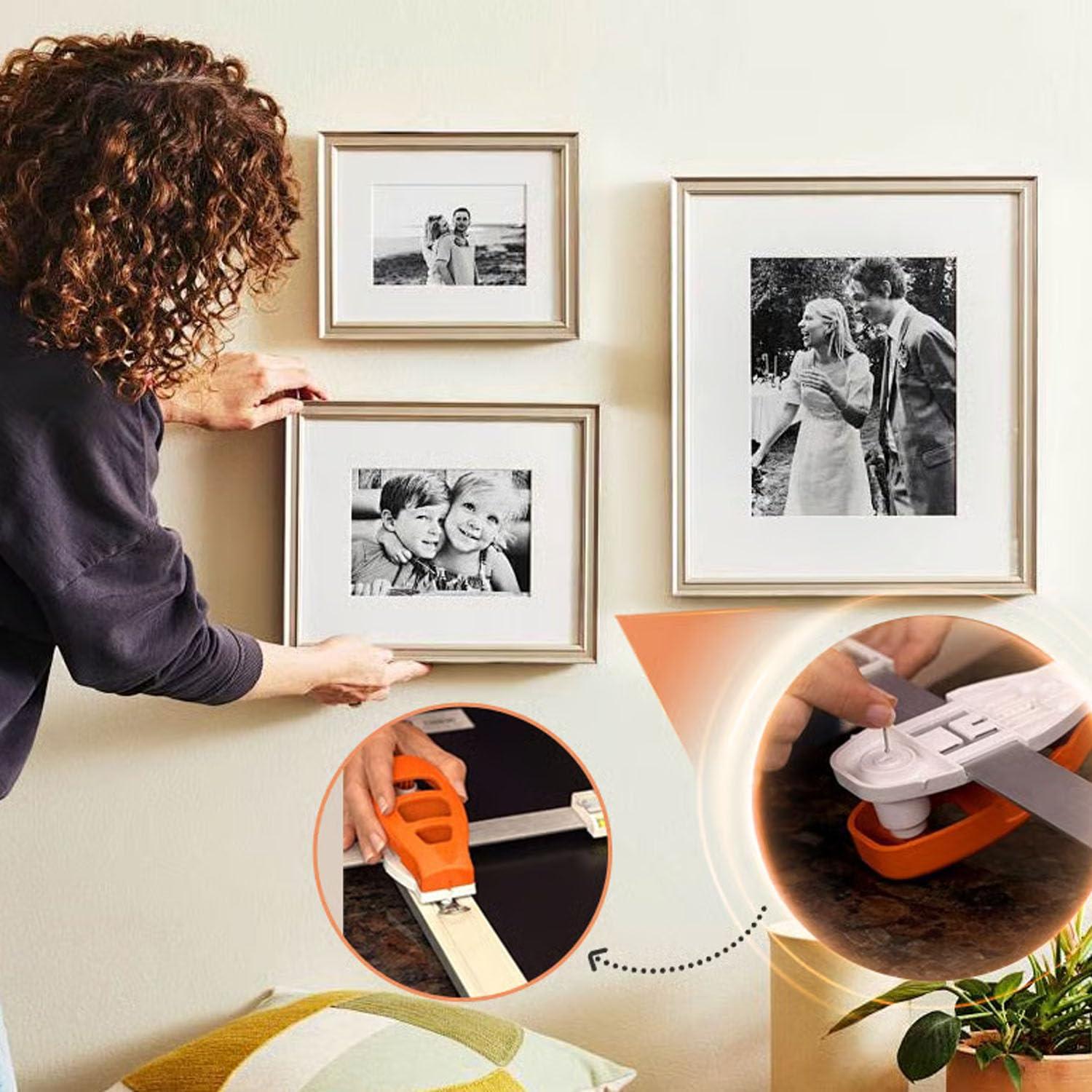 Picture Hanging Tool with Level – Hang Frames Perfectly Every Time!Easy Alignment Hanging Tool with Built-In Level for Home Decor Installation Picture Hanging Tool with Level – Hang Frames Perfectly Every Time!Easy Alignment Hanging Tool with Built-In Level for Home Decor Installation