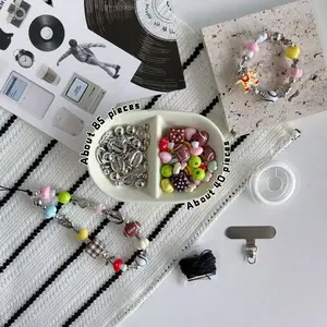 Lucky Wealth Macaron Acrylic DIY Beads Kit, Charm Set for Bracelet, Phone Charm, Ring & Bag Charm, Handmade Jewelry Gift for Birthday, Valentine’s, Mother’s Day, Christmas, Anniversary,  DIY Mix Beads, Bead Assortment, Decorative Beads, Craft Beads
