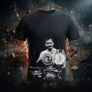 CCMA STORE Retro Boxing Many PACQUIAO Oversize WBC T-shirt, Fighter Graphic T-Shirt, Perfect Gift for Sports Fans men Fabric Menswear 90s.