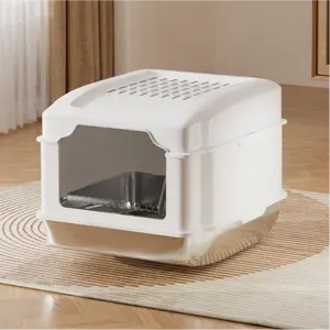 Best-selling stainless steel cat litter box - fully sealed to prevent spillage of cat litter, thickened for pet use - cat toilet