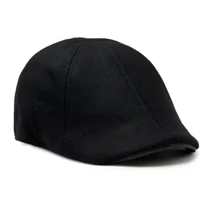 The Kenmore Boston Scally Cap - Coolidge Black & Black Brim