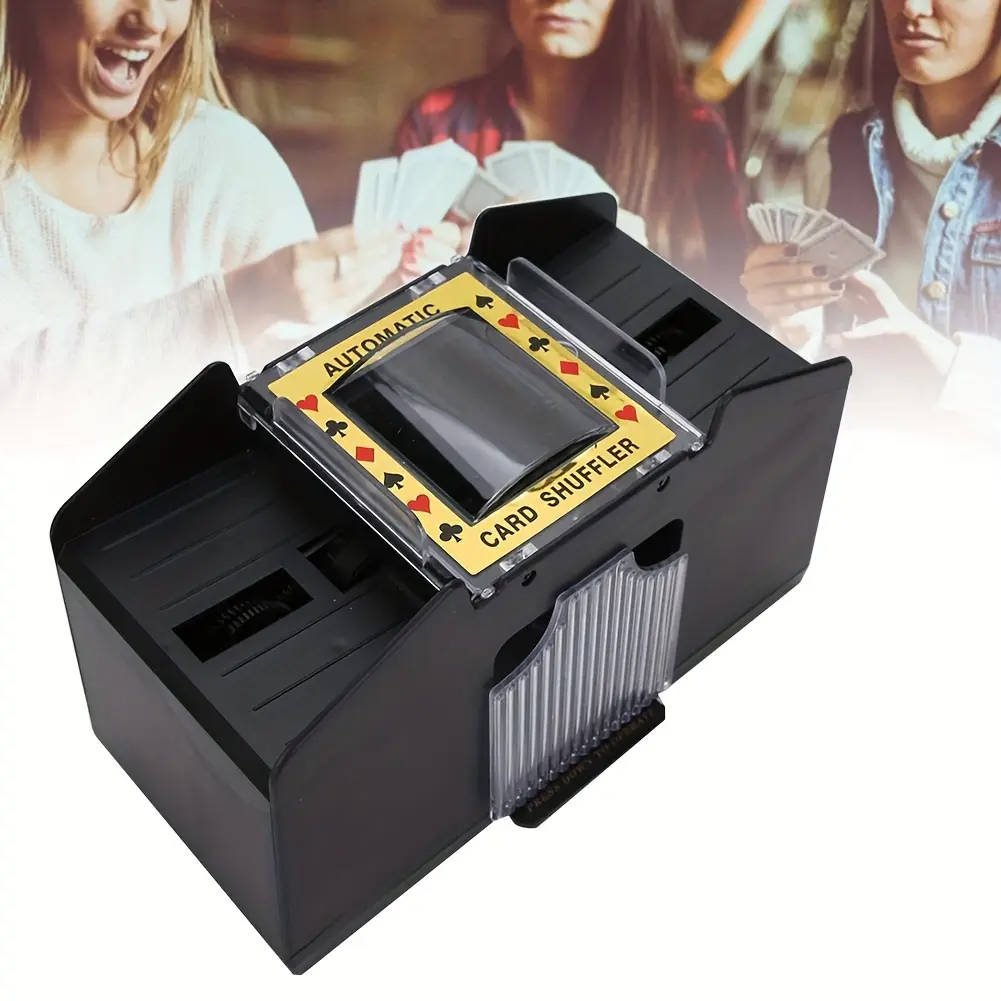 Automatic Poker & Blackjack Shuffler, Durable Transparent Plastic, Quick and Clean Shuffling, Perfect for Family Game Night and Enthusiasts