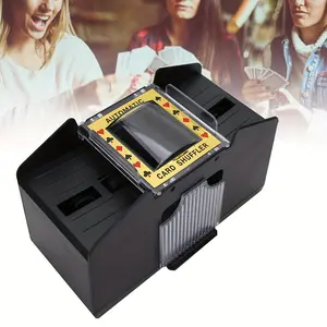 Automatic Poker & Blackjack Shuffler, Durable Transparent Plastic, Quick and Clean Shuffling, Perfect for Family Game Night and Enthusiasts