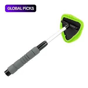 Car Windshield Cleaning Brush, Telescopic Window Glass Cleaning Brush and Mist Eliminator Squeegee, Car Window Cleaner, Car Cleaning Supplies, Car Detailing Accessories, Car Wash Accessory #GLOBAL PICKS