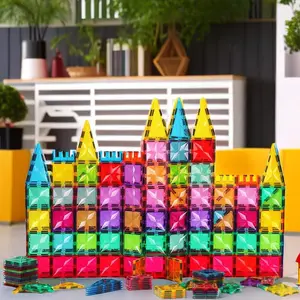 Magnetic Tiles,100PCS Star Magnetic Building Blocks Toy for Ages 3 4 5 6 7 8 9,Magnetic Tiles for Toddlers Gifts,Montessori Toys,STEM Toys Christmas Toy Gift for Kids Boys and Girls