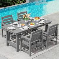 5-Piece (1 Table + 4 Chairs), Grey