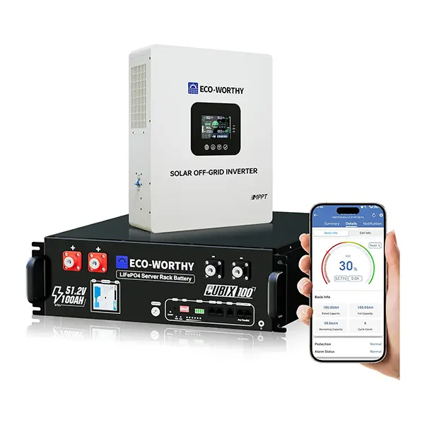【SOLD OUT】ECO-WORTHY Lithium Iron Phosphate (LiFePO4) Chargeable Portable Battery Backup AC Power Supply, 5120Wh Capacity, 5000W AC Inverter, 1Hr/2.5Hr Fast Charge, Bluetooth & WiFi Support, for Home Backup, Emergency Users