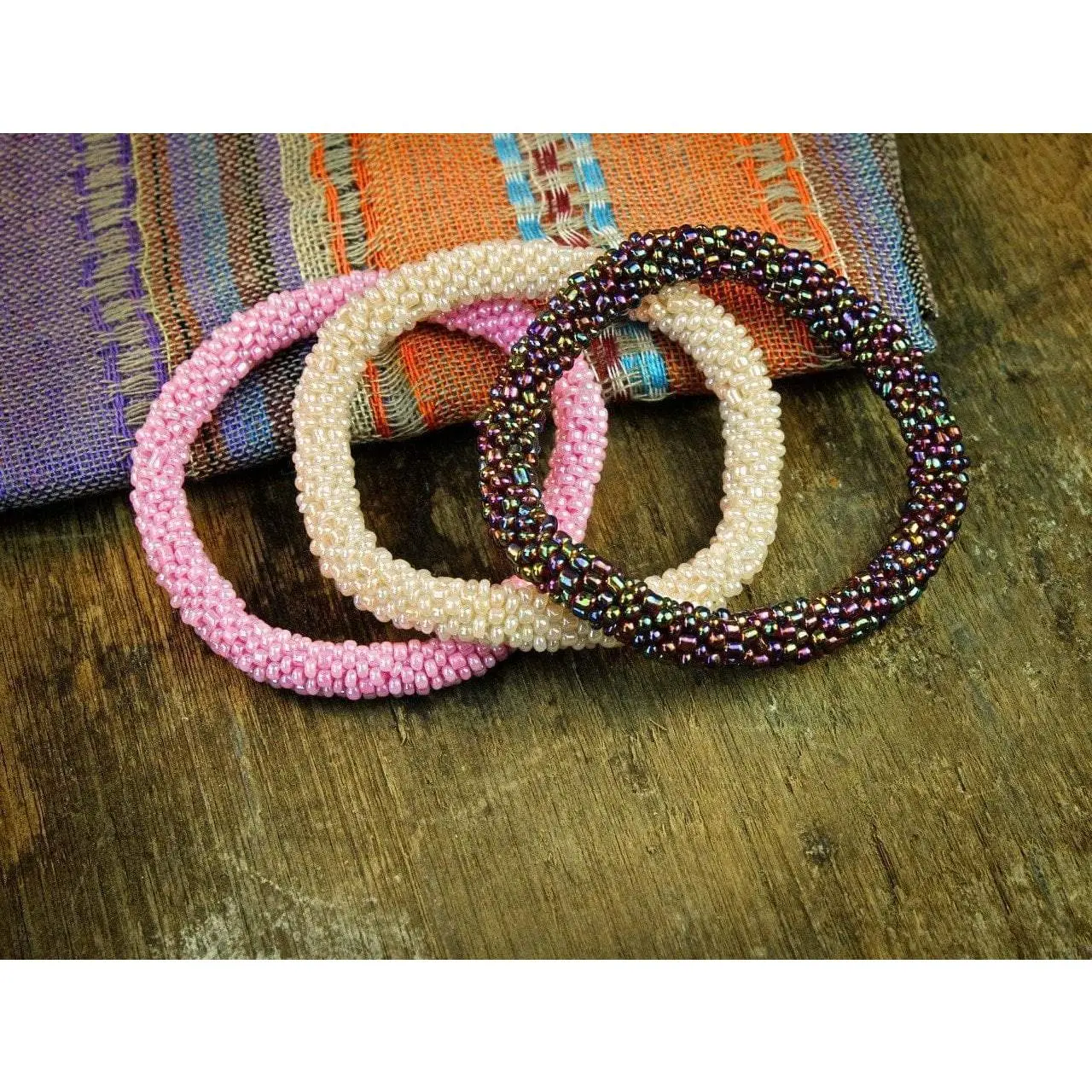 Neapolitan Set of Three Roll On Bracelets