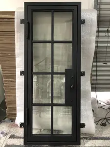 Metal & Hammer Single Iron Door French Door design Matte Black