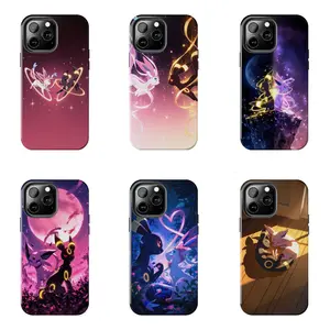 Umbreon Sylveon Espeon Cosmic Bond Pokemon Anime Case for iPhone 17-7 Pro Max Plus & Samsung Galaxy S25-S21 Ultra Plus - Dual Harmony Eeveelution Manga Aesthetic Phone Cover unisex