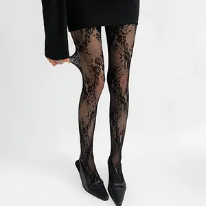 Women's Thin Lightweight Floral Patterned Lace Tights, Womenswear, Versatile & Stylish Design, Perfect for Everyday Wear, Enhance Your Look