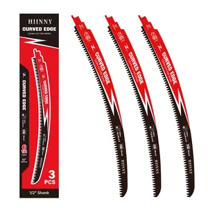 15" Japanese Teeth Reciprocating Saw Blades,Arc Cutting Edge 6TPI Wood Pruning Saw Blades,for Tree Trimming, Wood Cutting,3PCS
