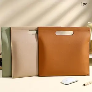 Business Document Organizer with Magnetic Buckle, 1 Count Large Capacity Portable Multi-functional Office Organization File Folder, Exquisite Folder for Indoor & Outdoor, Files Organizer