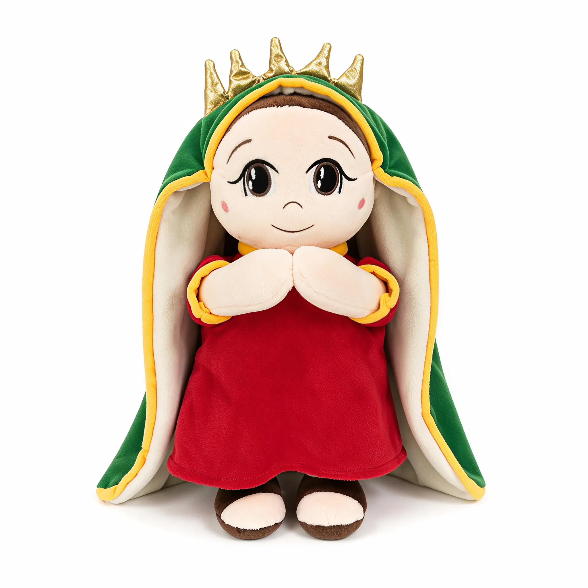 Maria Plush Doll with Light&Sound,Calming SleepCompanion,Christian Gift for kids&Adults,Stress Relief,Cuddly Soothing Companion with Blue Sash Gift, JesusStuffed Animal Breathing Plushy Toy, Easter Gifts,RhythmSoothing Plush Toy