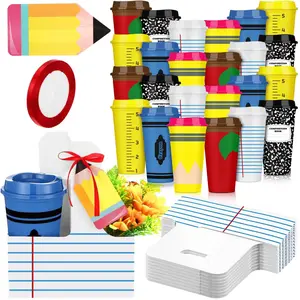 Cup Holder Gift 2 Cup Drink Carrier with Greeting Card Ribbon Bulk Cups Gifts for Coffee Cups Bouquets Snacks for Teachers Mom Family Nurse for Teacher Appreciation Week Mother's Day Welcome Colleagues Gift