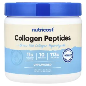 Nutricost Grass-Fed Collagen Peptides, Unflavored, 4 oz (113 g)