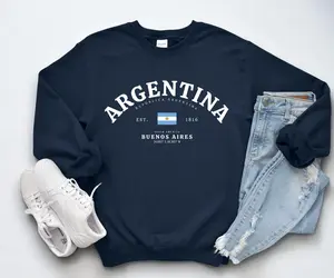 Argentina Crewneck Sweatshirt, Baltic Country Pullover, Travel Gift