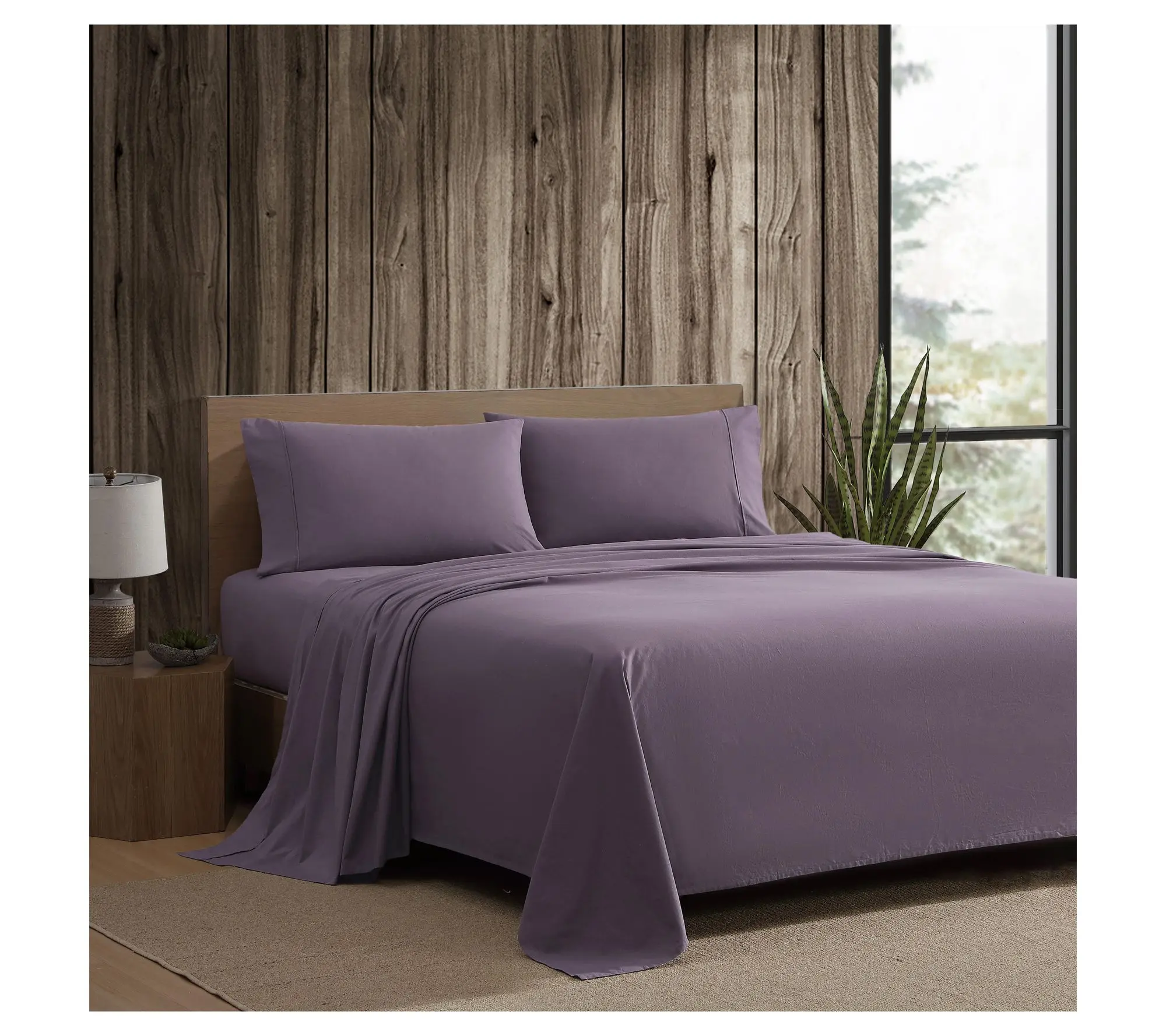 Eddie Bauer Plum Cotton Percale Twin Sheet Set Eddie Bauer Plum Cotton Percale Twin Sheet Set