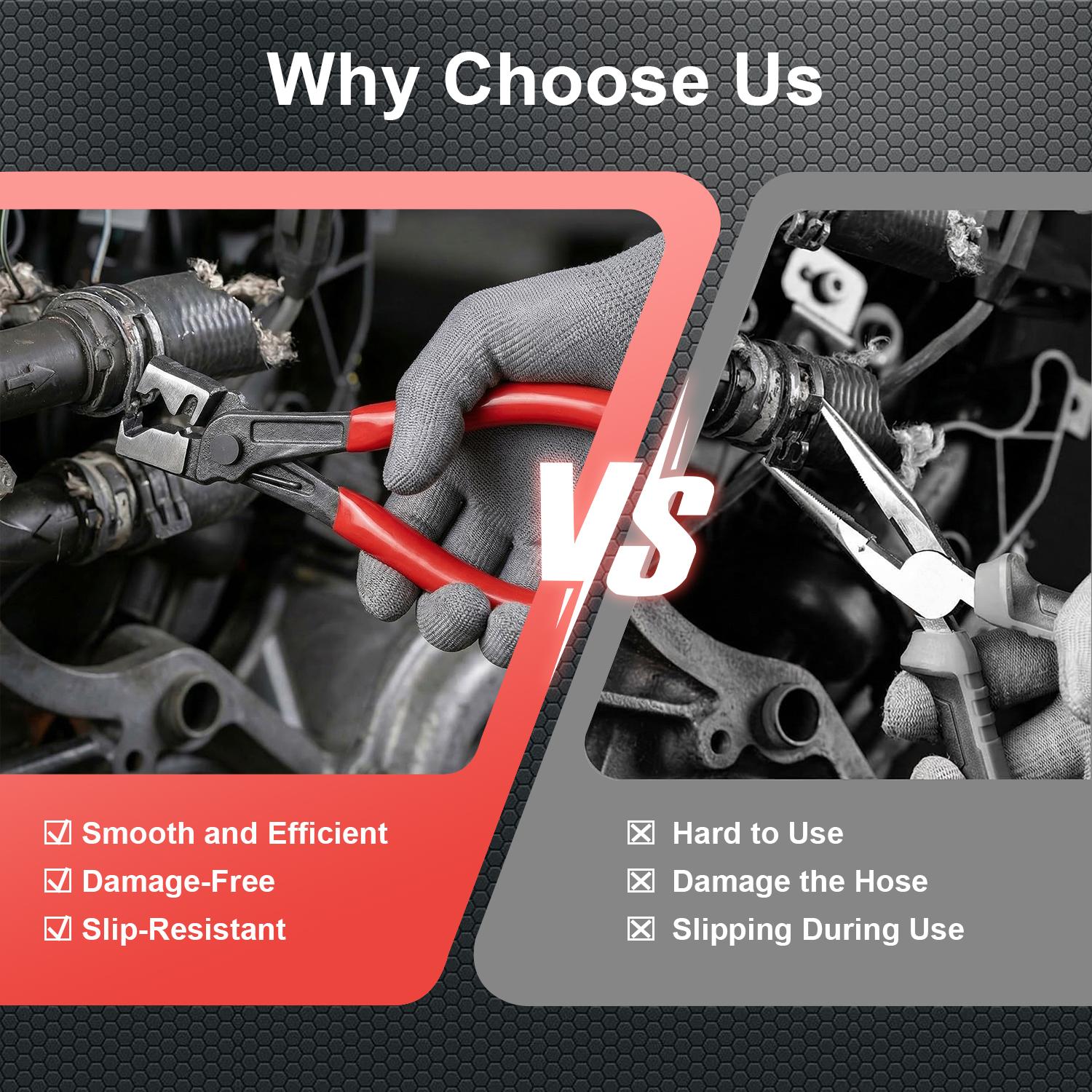 Hose Clamp Pliers -R Type for Automobile Collar Pliers CV Boot Clamp Repair Tools