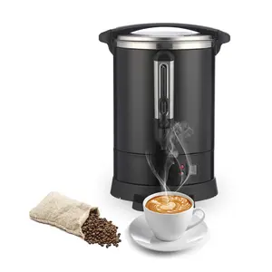 80 Cup (12L/3.2 Gal) Double Wall Commercial Coffee Urn, Large Capacity Hot Beverage Dispenser – Stainless Steel Hot Water Urn for Buffet, Catering, Wedding & Gathering