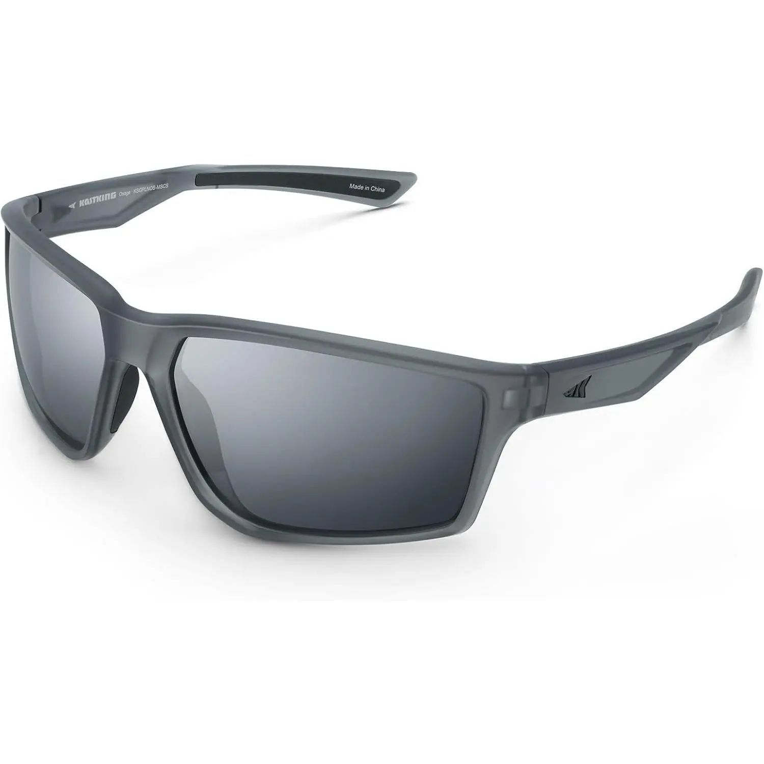 KastKing Osage Polarized Sport Sunglasses for Men and Women, Wrap Design | PuriVex Water & Salt Repellent, UV Protection, Lightweight, Durable, Non-Slip Nose and Temple Pads, Ideal for Fishing