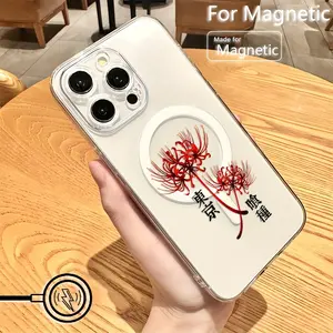 This Phone Case Featuring The Anime 'Tokyo Ghoul' And 'Higanbana' Is Compatible with for iphone Models 17 17Air 16, 15, 14, 13, 12, 11 Pro Max, XS, Plus. It Is a Transparent, Magnetic, Shockproof, And Soft TPU Back Protective Cellphone Smartphone Protecti