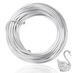 32.8 Feet 3mm Flexible Aluminum Craft Wire, Ideal for DIY Jewelry Making, Sculpting, Wreath Making, Christmas Decorations, Size 9