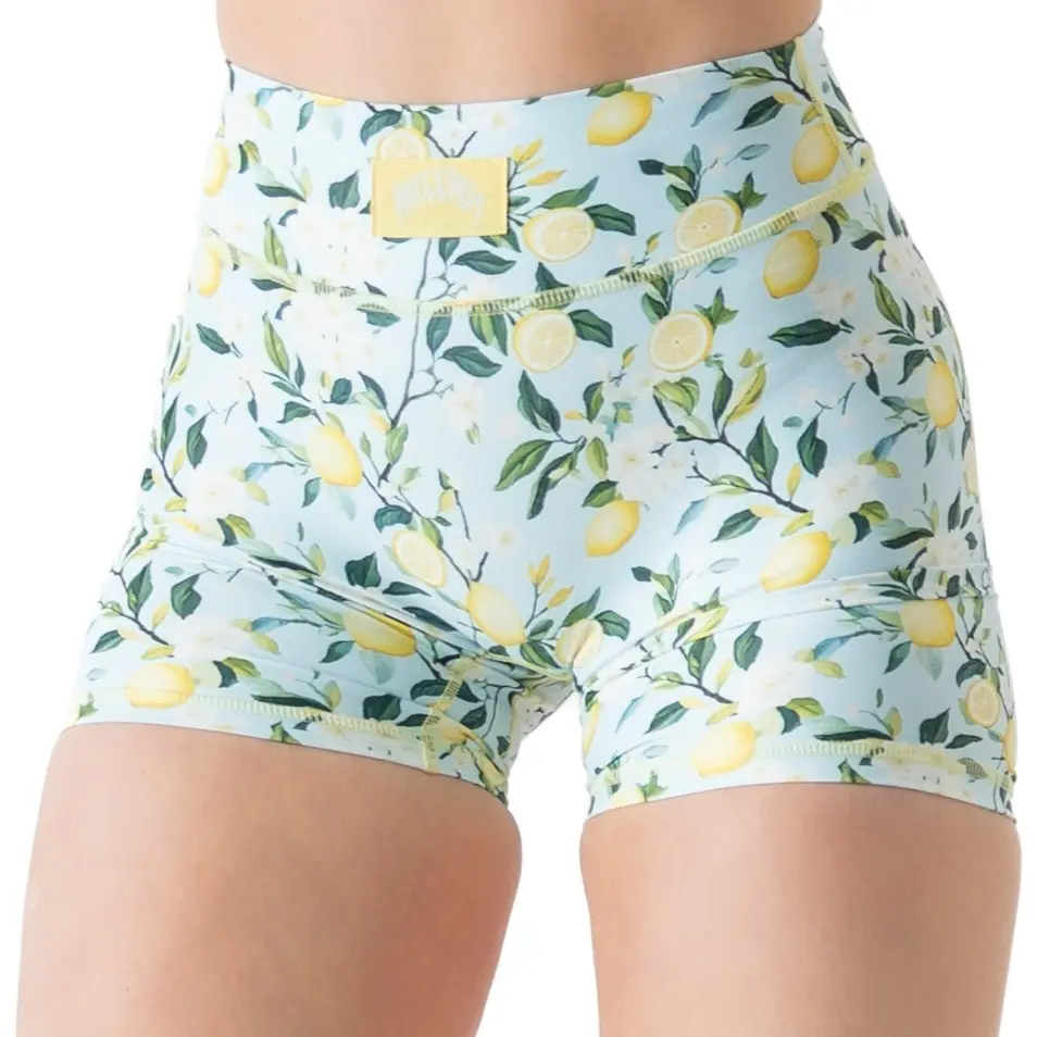 Blue Lemon Biker Shorts