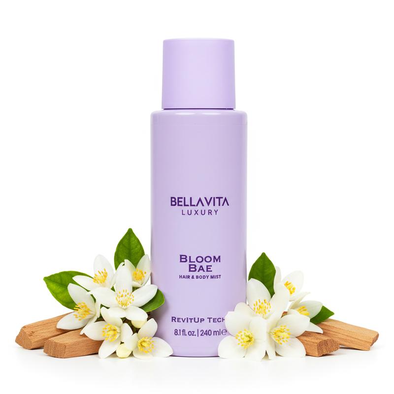 BellaVita Luxury Bloom Bae Hair & Body Mist for Women | Sweet Floral Body Spray | Long-Lasting Hair and Body Mist | Hydrating, Alcohol-Free Perfume Mist | 240ML | 8.12 fl.oz