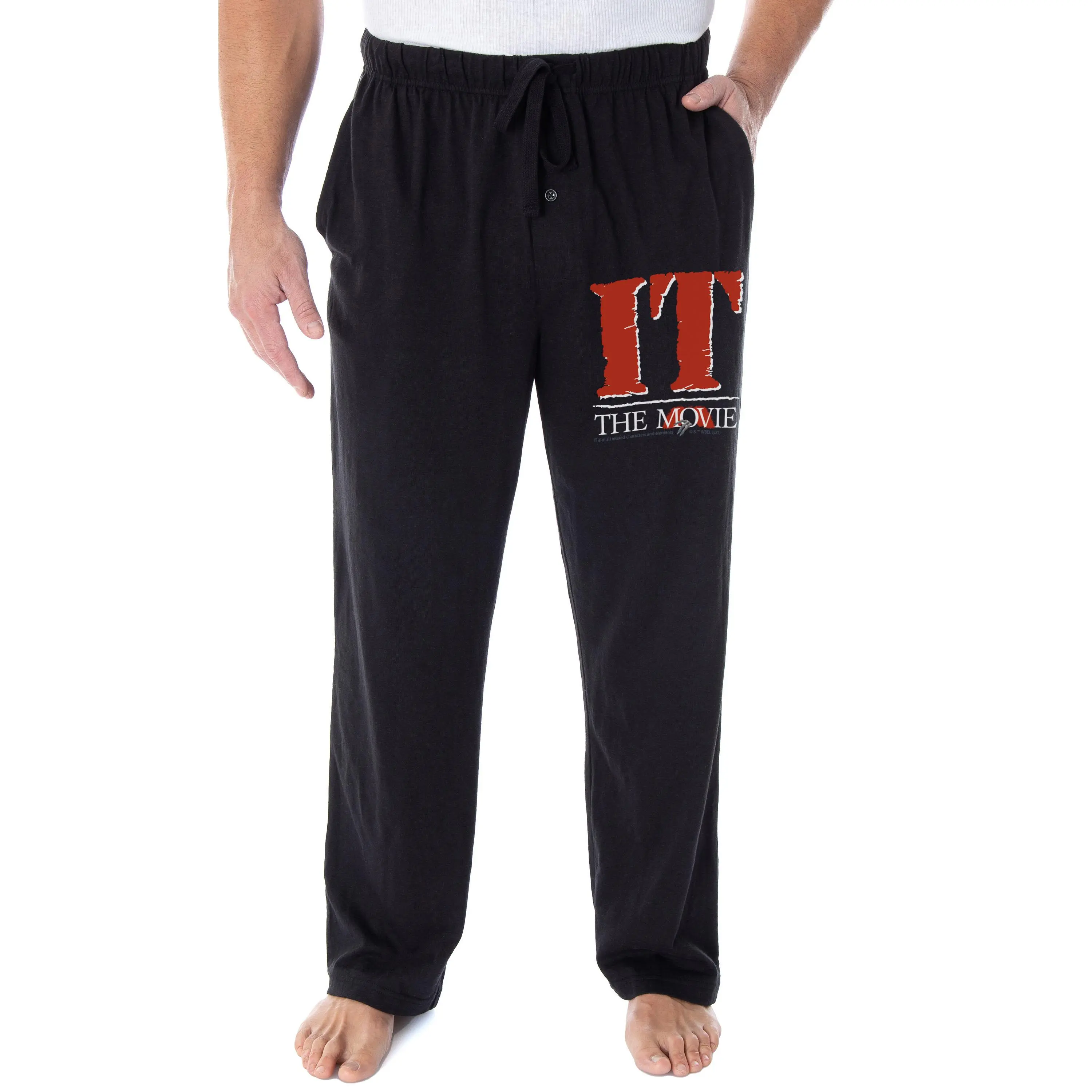 Stephen King's IT Men's Original Movie TV Series Logo Loungewear Sleep Bottoms Pajama Pants