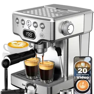 Brewnet Espresso Machine Coffee Machine 20 Bar Pump Cappuccino latte Maker with ESE POD capsules filter&Milk Frother Steam Wand, 1.5L Water Tank Automatic Espresso Machine Automatic Espresso Machine Automatic Espresso Machine Automatic Espresso Machine