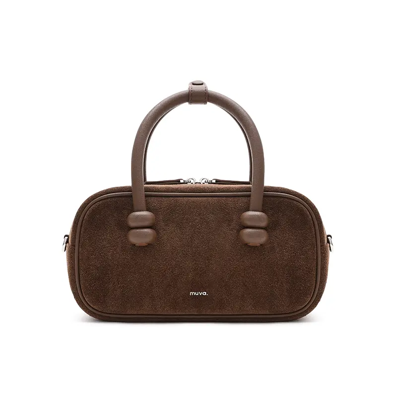 Women's Niche Design Split Cowhide Genuine Leather Suede Boston